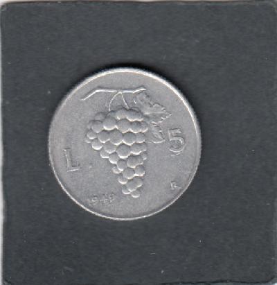 Beschrijving: 5 Lire  GRAPE